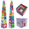 Image de Cubes à empiler Nature et Animaux - DJECO - Pour bébé - Multicolore - 15x15x15cm