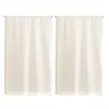 Image de Paire de Petits rideaux Unis en Etamine Blanc 55x90 cm