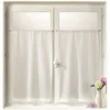 Image de Linder 0323 /10/415 Paire de Vitrages Droits Etamine Blanc Passe Tringle 70 x 120 cm