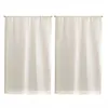 Image de Paire de Petits rideaux Unis en Etamine Beige 70x160 cm