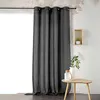 Image de Rideau Voilage uni 100% lin Gris anthracite 145x260 cm