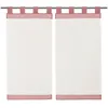 Image de Paire de petit voilage vichy rouge et blanc Rose 45x90 cm