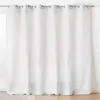 Image de VOILE ASPECT LIN BLANC 240X260