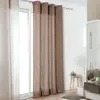 Image de Rideau Authentique en 100% lin Taupe 135x260 cm