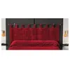 Image de Tête de lit matelassée à brides rouge - Taille: 70x160cm - Coloris: Rouge