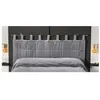 Image de Tête de lit matelassée à brides gris - Taille: 70x160cm - Coloris: Gris