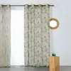 Image de Voilage tamisant imprimé mini végétaux Beige 150x260 cm
