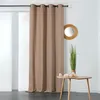 Image de Rideau en coton et chanvre Taupe 135x240 cm
