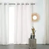 Image de Rideau tamisant et naturel en 100% lin Blanc 145x260 cm