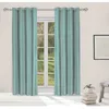 Image de Rideau LINDER BorealChic avec anneaux - Boreal Jade - Thermiquement - Obscurcissement - Bleu - 140x260cm