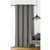 Image de Rideau obscurcissant et isolant - - Effet tissé Gris anthracite 140x260 cm