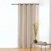 Image de Voilage Linder Poly-lin Fines Rayures Noires 260 X 145 Cm Beige 71% Polyester 29% Lin