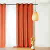 Image de Rideau tamisant en poly-lin Terracotta 140x250 cm