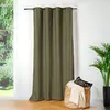 Image de Rideau thermique au style bouclette Vert Olive 140x260 cm