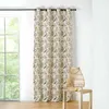 Image de Rideau tamisant vintage floral Jaune safran 140x240 cm