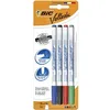 Image de BIC Velleda 1721 Feutres pour Tableau Blanc Effaçables à Sec Pointe Conique Fine - Couleurs Assorties Blister de 4