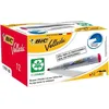 Image de Feutres effaçables pour tableau blanc - BIC - Velleda 1701 ECOlutions - Lot de 12 feutres - Encre rouge