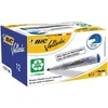 Image de Feutres effaçables à sec - BIC - Boîte de 12 - Velleda 1701 - Encre bleue - Pointe large - Faible odeur