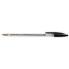 Image de BIC Cristal Médium   Stylo à bille noir pointe M manche transparent encre indélébile