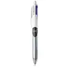 Image de Bic 4colours noir, bleu, vert, rouge stylo à bille rétractable avec clip 12 pièce(s)