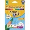 Image de BIC Kids Evolution Triangle ECOlutions Crayons de Couleurs Triangulaires - Couleurs Assorties Etui Carton de 12