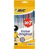 Image de BIC® - Lot de 27 Stylos à bille Cristal® Original - Noir bleu rouge et vert