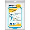 Image de BIC® - Surface effaçable à sec Velleda® - 19x26cm + 1 feutres effaçable à sec Velleda® 1721 fin (encre bleue) + 1 effaçette clipés
