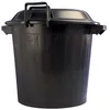 Image de EDA Poubelle immeuble lisse avec couvercle - 80L - Noir