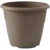 Image de EDA Pot de fleur rond non percé Marina - Ø 30 x H 255 cm - 10 L - Taupe