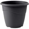Image de Pot de fleur rond non percé Marina - Eda - Ø 30 x H 255 cm - 10 L - Gris anthracite