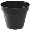 Image de Pot de fleur Rond - Ø 30 cm - EDA - Toscane - 10 L - Intérieur/Extérieur - Ø 30 x H.24 cm - Gris Anthracite