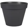 Image de Pot de fleur Rond - Ø 40 cm - EDA - Toscane - 23 L - Intérieur/Extérieur - Ø 40 x H.31 cm - Gris Anthracite