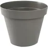 Image de Pot de fleur Rond - Ø 30 - EDA - Toscane - 10 L - Intérieur/Extérieur - Ø 30 x H 24 cm - Taupe