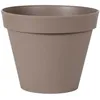 Image de Pot de fleur Rond - EDA - Toscane- 23 L - Intérieur/Extérieur - Ø 40 x H.32 cm - Taupe