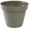Image de Pot de fleur Rond - Ø 48 cm - EDA - Toscane - 43 L - Intérieur/Extérieur - Ø 475 x H.40 cm - Taupe