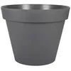 Image de Pot de fleur Rond - Ø 60 cm - EDA - Toscane - 76 L - Intérieur/Extérieur - Ø 60 x H 47 cm - Gris Anthracite