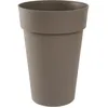 Image de EDA - Pot de fleurs Rond haut- Toscane - Ø 46 x H 65 cm - Intérieur / Extérieur - 67 L - Taupe