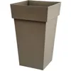 Image de Pot de fleurs haut Carré 39 cm - EDA - Toscane - 62 L - 39 x 39 x H. 65 cm - Taupe