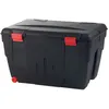 Image de Malle de rangement Trafic - EDA PLASTIQUE - 110 L - Noir et rouge - Couvercle à charnière - 2 roulettes