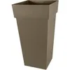 Image de Pot de fleurs Carré XXL 43 cm - EDA - Toscane - 98 L - 433 x 433 x H. 80 cm - Taupe