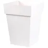 Image de EDA Pot de fleur mi-haut carré Toscane - 39 x 39 x H 53 cm - 51 L - Blanc