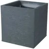 Image de Pot de fleurs Carré 40 cm - EDA - Graphit - 31 L - 39 x 39 x H. 43 cm - Gris Anthracite
