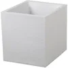 Image de Pot de fleurs Carré 40 cm - EDA - Graphit - 31 L - 39 x 39 x H. 43 cm - Blanc Cérusé