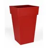 Image de Pot de fleurs haut - EDA - Carré TOSCANE - 62 L - 39 x 39 x H 65 cm - Rouge rubis