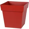Image de Pot de fleurs - EDA - Carré TOSCANE - 22 L - 32 x 32 x H 32 cm - Rouge rubis