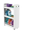 Image de Mobilo Desserte - 3 étagères de rangement modulables - Roulettes multidirectionnelles - 60 x 22 x 79 cm - Blanc - EDA