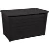 Image de Coffre de rangement Baya 250 L décor bois - Couvercle clipsable etanche - anti-uv - Gris