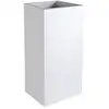 Image de Eda Pot De Fleurs Haut Carré Graphit - 39,5 X 39,5 X H 80 Cm - 31 L - Blanc Cérusé