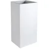 Image de Bac à fleurs Carré Haut 40 cm - EDA - Graphit - 31 L - 395 x 395 x H. 80 cm - Blanc cérusé