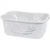 Image de Eda Plastique Panier A Linge Ergonomique Flora 37 L - Blanc Cérusé - 59 X 39 X 24 Cm
